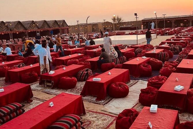 Dubai Premium Desert Safari Red Duns Camel sandbord & Premium BBQ - Camel riding at the desert camp