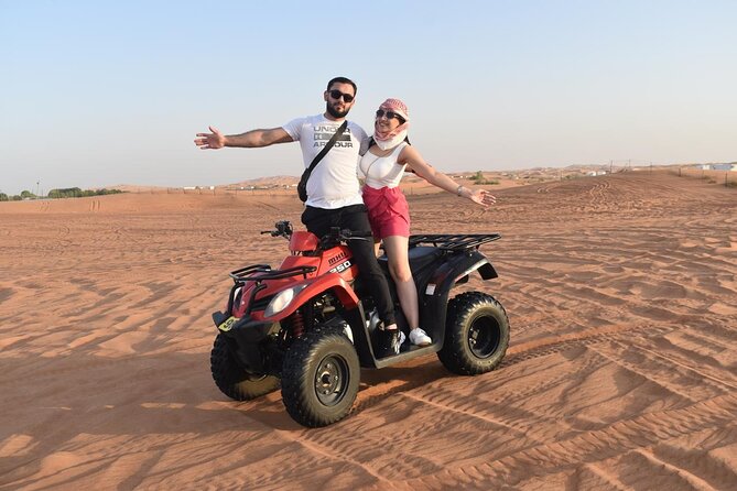 Dubai Premium Red Dunes Safari, Quad Bike, Camels & BBQ - Sandboarding adds a gentler desert activity