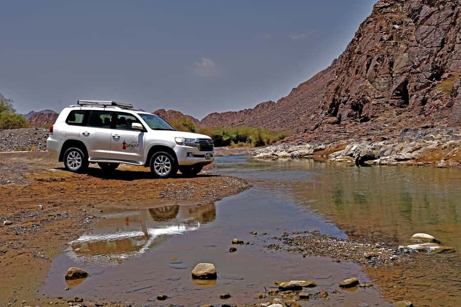 Dubai: Private Desert Day Tour and Wadi Shawka Pool Visit - Dune bashing and sandboarding in the Sharjah desert