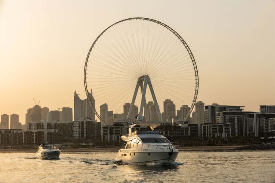 Dubai: Private Luxury Yacht Cruise for up to 20 People - The first views: Marina canal, JBR, and Ain Dubai