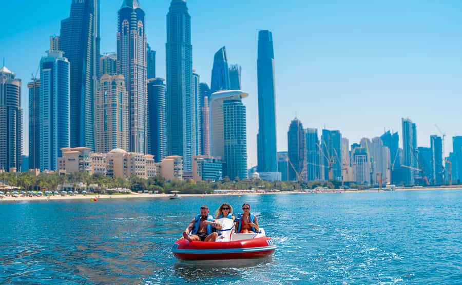 Dubai: Private Self-Drive SeaKart Jet Ski Boat Tour - The World Islands and Open-Sea Riding