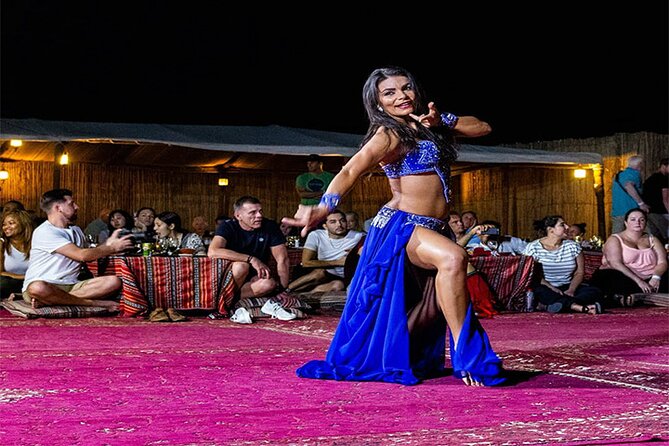 Dubai Red Dune Safari with BBQ Dinner and Live Shows - The Bedouin-style camp after sunset