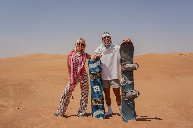 Dubai Red Dunes Desert Safari, Quad Bike, Camels at Al Khayma - Sandboarding and the open desert photo stop