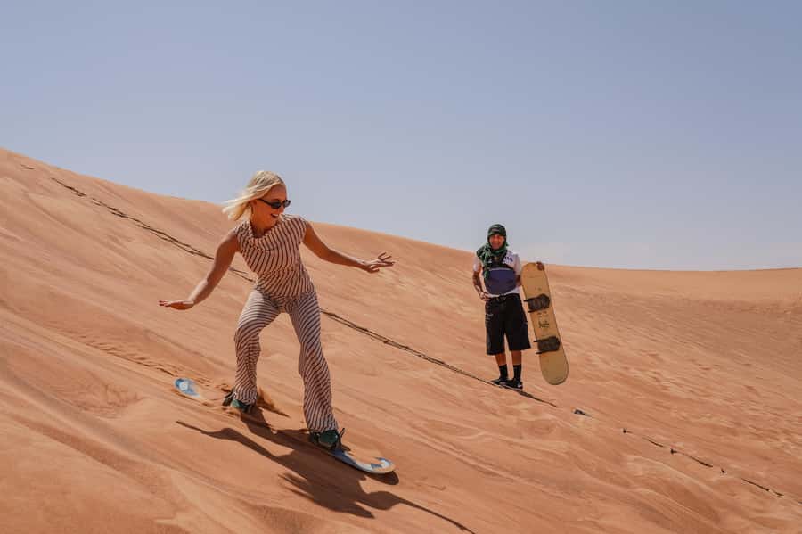 Dubai: Red Dunes Quad Bike, Dune Buggy, Camel & Refreshments - Riding from dune to dune
