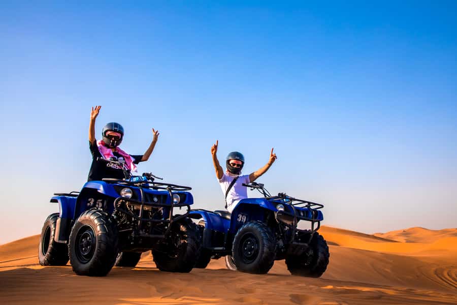 Dubai: Red Dunes Quad Bike, Dune Buggy, Camel & Refreshments - Falcon photos and the cool-down