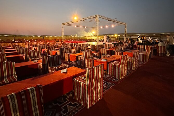 Dubai: Red Dunes, Sandsurf, Camel Ride, BBQ Dinner at Desert Camp - Four kinds of live entertainment at camp