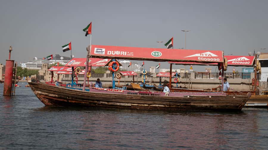 Dubai's Ancient Charm Tour - Crossing Dubai Creek by abra