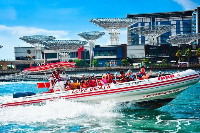 Dubai Speedboat Tour, Marina, Atlantis, Palm & Burj Al Arab - The Palm looks different from the water