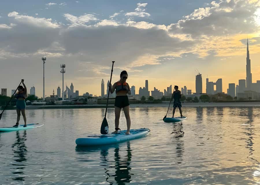 Dubai: Stand-Up Paddle Boarding with Burj Khalifa View - What to bring and what to clarify
