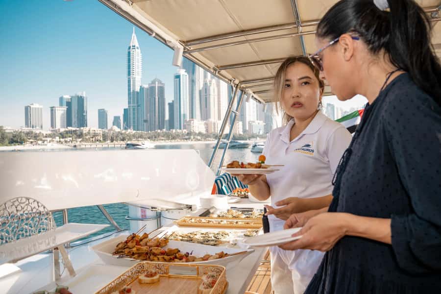 Dubai: Sunset & Night Cruise with Bites and Drinks - Beginning outside Dubai Harbour Office