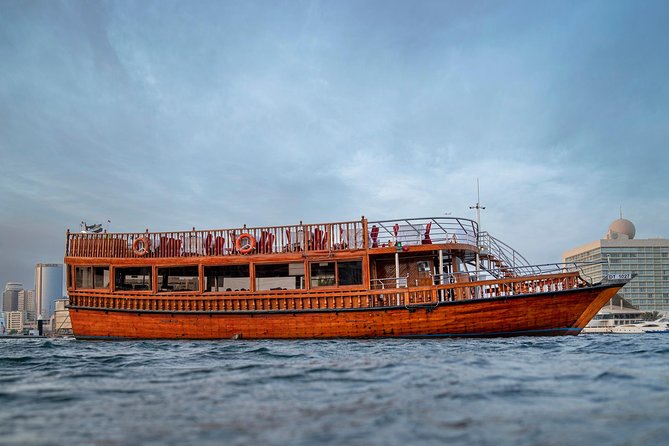 Dubai Super Saver: Desert Camp Experience by 4x4 and Dhow Dinner Cruise - The Bedouin-style camp after dark