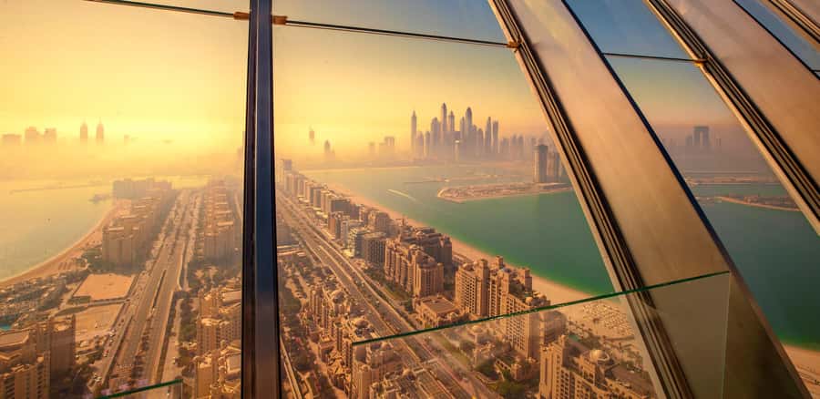 Dubai: The View At The Palm Observatory Entry Ticket - Level 54 and the open-air roof