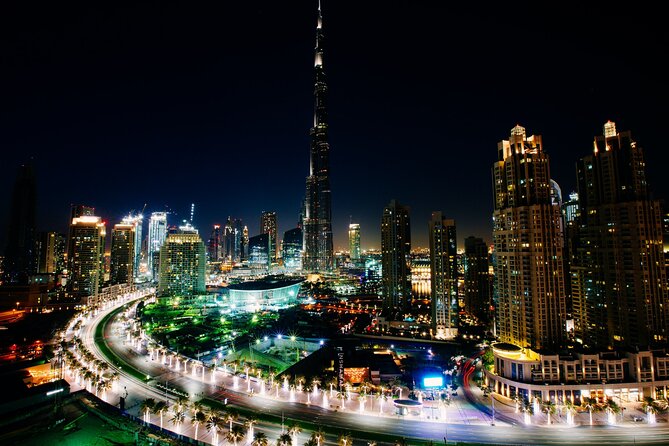 Dubai Tour At Night - Jumeirah Public Beach and the Burj Al Arab Photo Stop