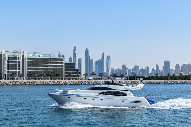 Dubai Yacht Rental - Book 58 ft Private Yacht up to 28 persons - Seeing Atlantis and the Palm from the water