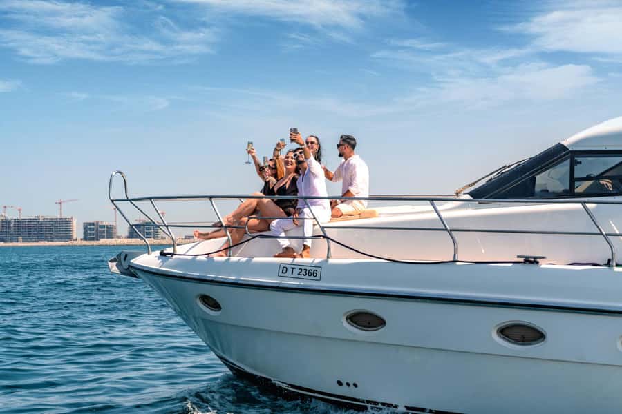 Dubai Yacht Tour - Boat Trip upto 12 guests Private event - Marina Canal and JBR on the one-hour trip
