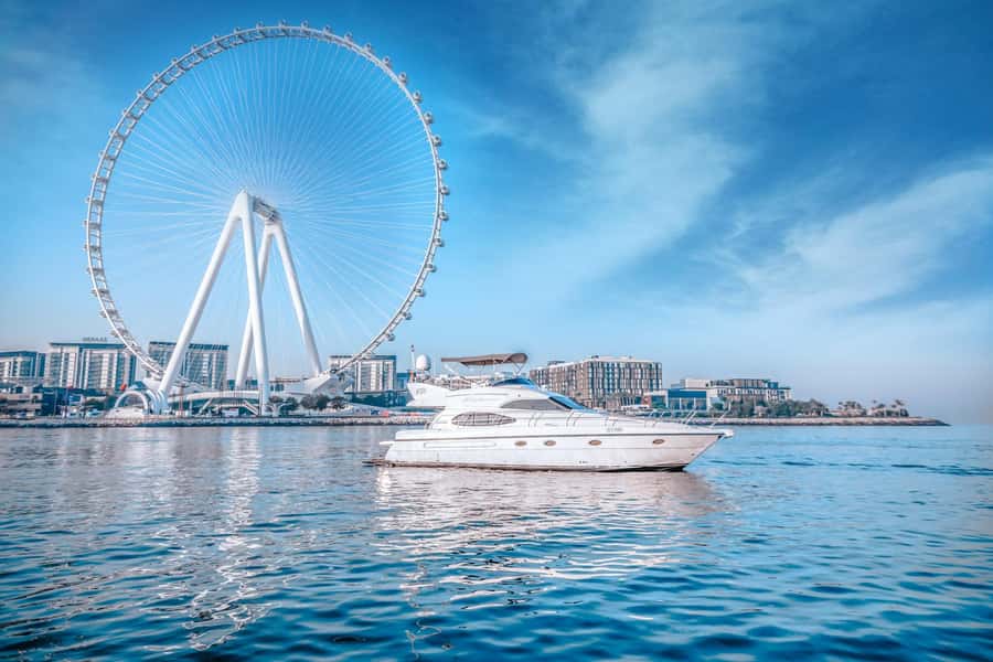 Dubai Yacht Tour - Boat Trip upto 12 guests Private event - Yacht comforts: seating, towels, music, and Wi-Fi