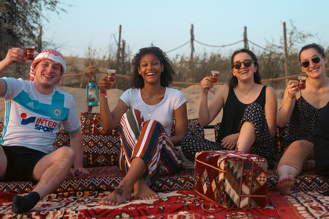 Evening Camel Caravan, Bedouin Dinner with Al Marmoom Oasis - Sunset, Arabic coffee, and cooking demonstrations