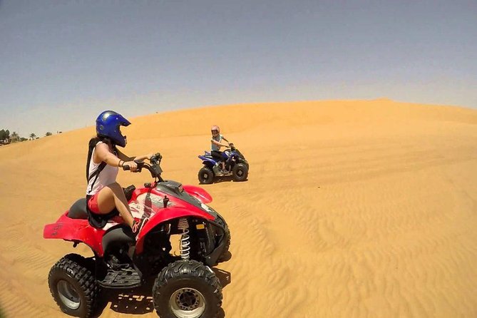 Evening Desert Safari BBQ Dinner With Quad Bike & Sand boarding - Dune bashing and the high-dune photo stop