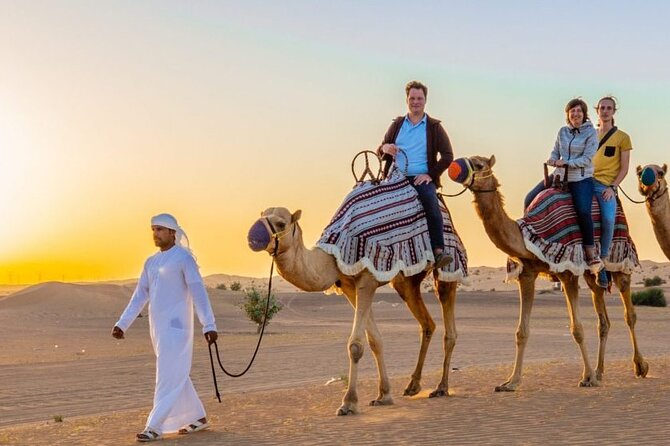 Evening Desert Safari Dubai with Camel Riding & BBQ Buffet Dinner - A short camel ride, not a desert trek