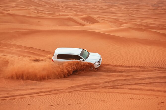 Evening Desert Safari Tour with Sand Surfing, BBQ Dinner (Exclusive Car) - Red dunes, dune bashing, and sandboarding