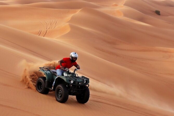 Evening Desert Safari with ATV Quad Bike Dune Bashing BBQ Dinner - Quad biking across the sand for 30 minutes