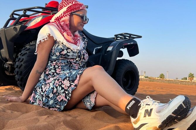 Evening Desert Safari with Quad Bike - Sunset photos, camel riding, and henna