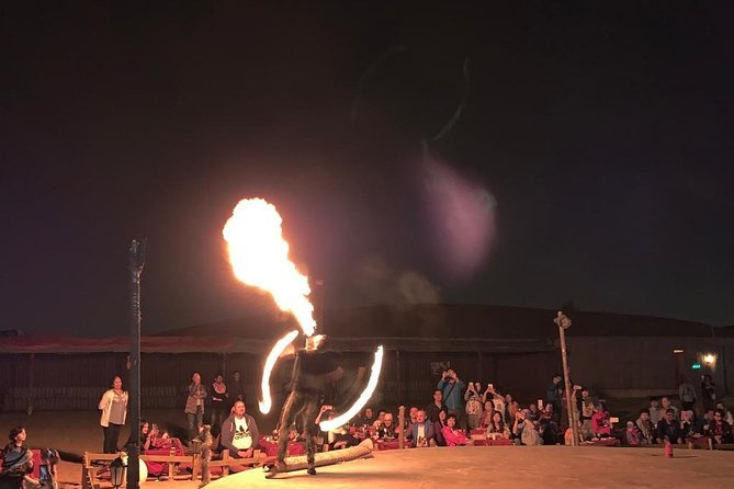 Evening Red Dunes Desert Safari With BBQ Dinner - Belly Dancing, Tanura, Music, and Fire