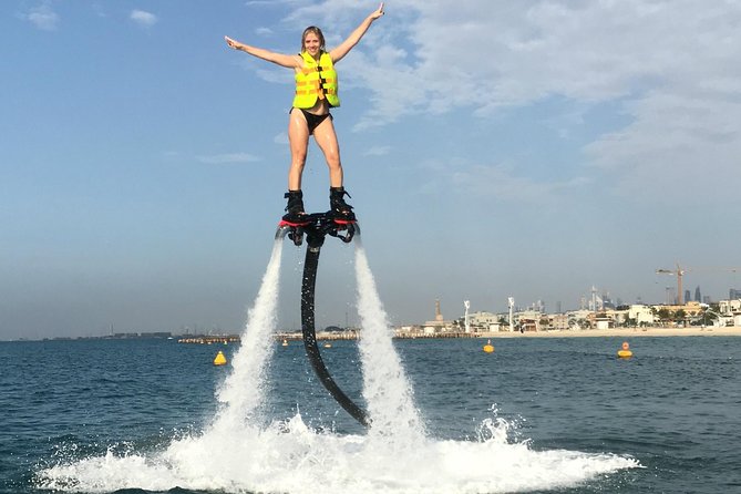 Flyboard Experience in Dubai - 30min - Moving from the beach into deeper water