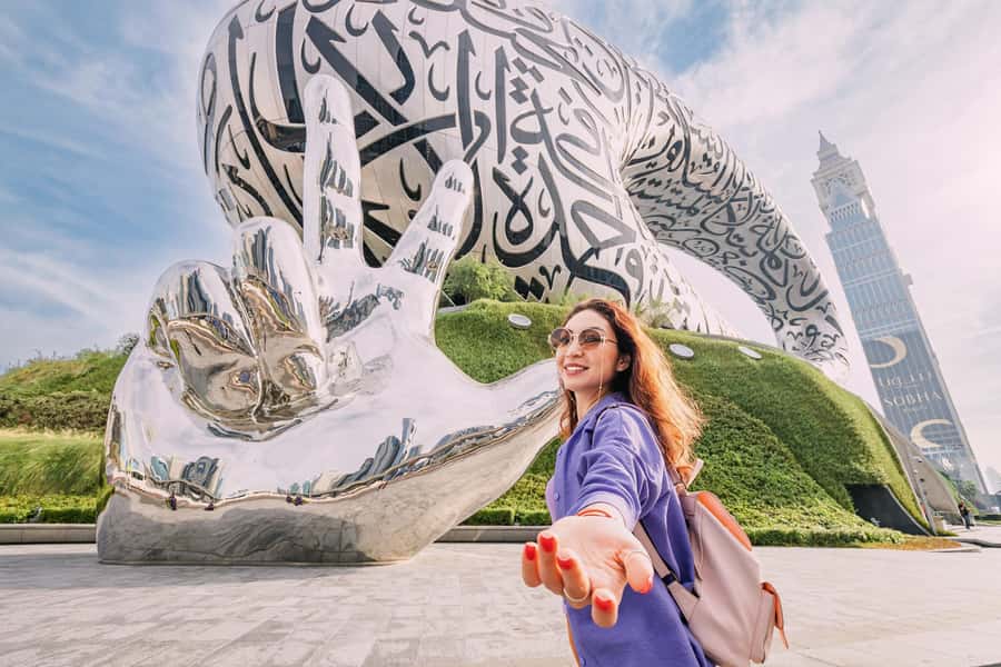 From Abu Dhabi: Dubai City Tour with Creek, Abra & Old Souks - The Museum of the Future: impressive outside, limited inside