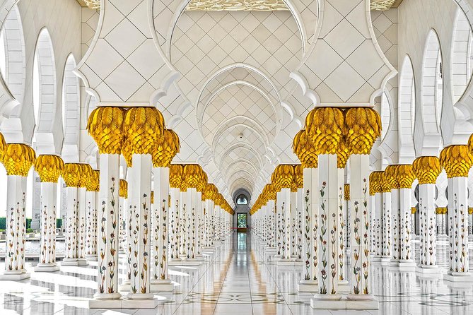From Abu Dhabi: Grand Mosque, Qasr Al Watan Palace & Etihad Tower - The Sheikh Zayed Grand Mosque: allow time for the details
