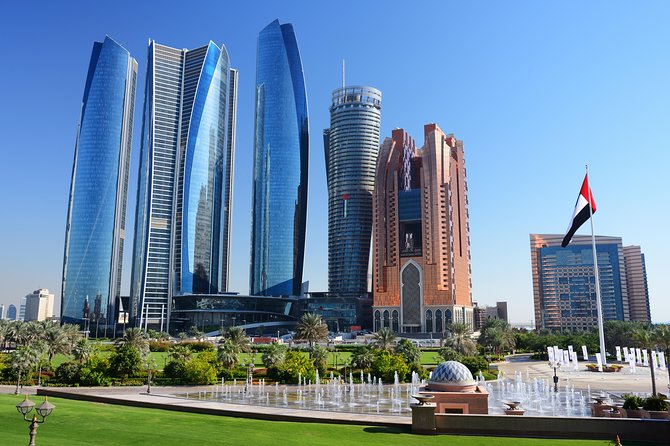 From Abu Dhabi: Grand Mosque, Qasr Al Watan Palace & Etihad Tower - Corniche and Emirates Palace: quick views, not full visits