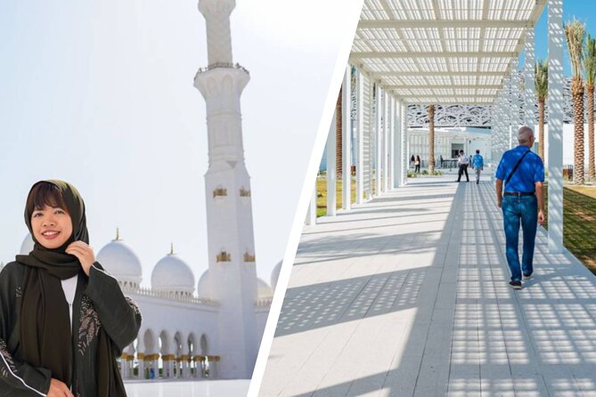 From Dubai: Abu Dhabi Full-Day Trip with Louvre & Grand Mosque - Sheikh Zayed Grand Mosque: One Hour of White Marble and Light