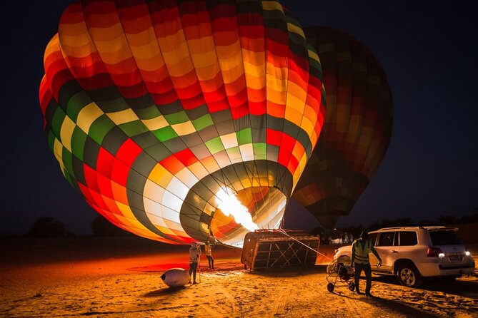 Hot Air Balloon Ride Over Dubai Desert inlcuding Transfers - Sunrise, camels, gazelles, and the falconry show