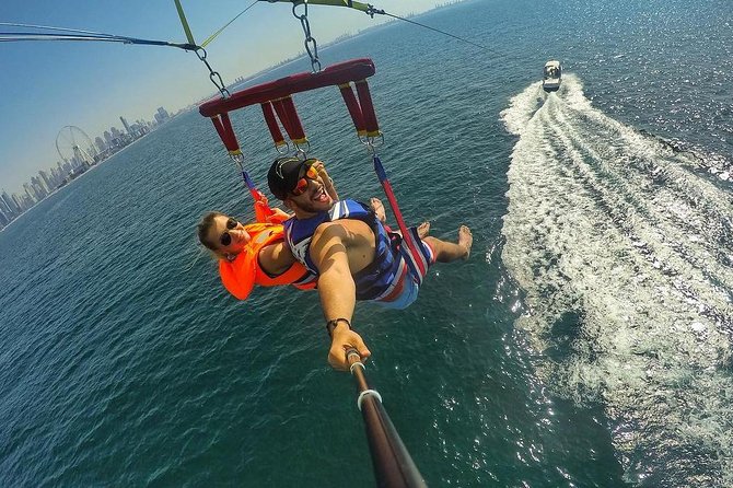 Jumeirah Beach Parasailing Experience in Dubai - Leaving Dubai Harbour for open water