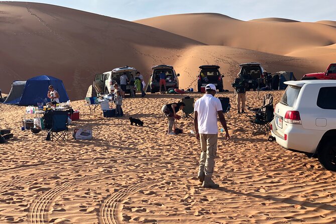 Liwa Overnight Camping with All Camping Gears, Dinner and Breakfast - Sunset Over the Tall Dunes
