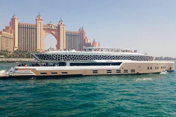 Lotus Mega Yacht Luxury Cruise with Live DJ, Dinner & Transfers - Sailing Past Ain Dubai And Bluewaters Island