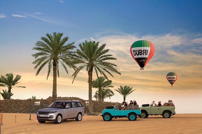 Luxury Hot Air Balloon, Land Rover Defender & Michelin Breakfast - The drone show in the dark desert