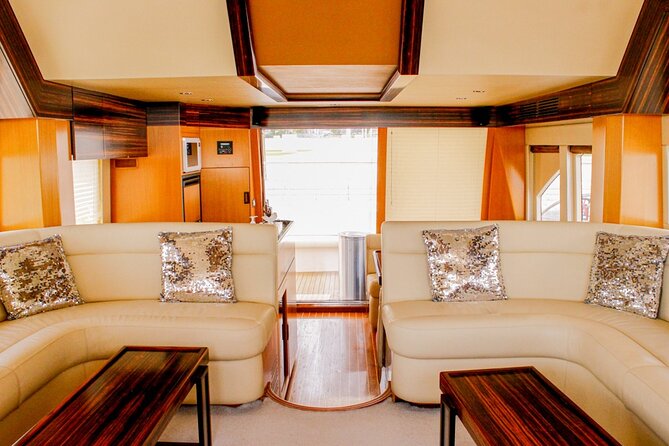 Luxury Yacht Dubai - Book 56 ft Yacht Cruise up to 24 people - Starting at Dubai Harbour With the Marina in View