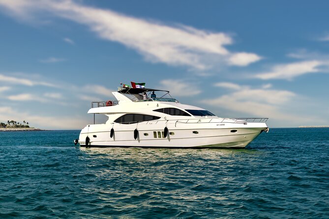Majesty 77ft Diamond Dust — Dubai's best yacht rental - Starting at Dubai Marina Mall