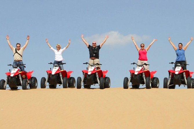 Morning Red Dunes Desert by Quad Bike, Dune Bashing, Camel Ride & Sandboarding - Pickup from Dubai or Sharjah
