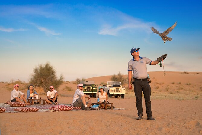 Overnight Safari and Sunrise Hot-Air Balloon Ride - Falcons Against the Arabian Sunset