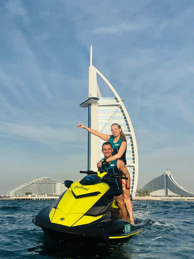 Palm Jumeirah: 1.5-Hour Guided Jet Ski Tour - Palm Jumeirah from the water