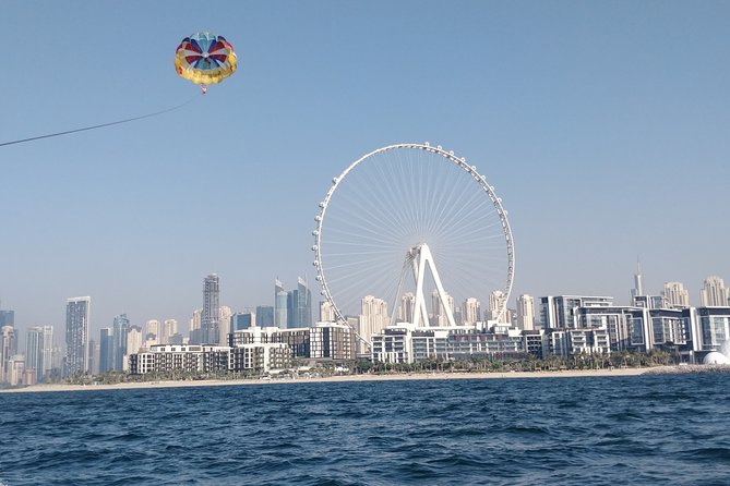 Parasailing Adventure on Jumeirah Beach with Sea Bird water Sports Dubai - Getting fitted and ready to fly