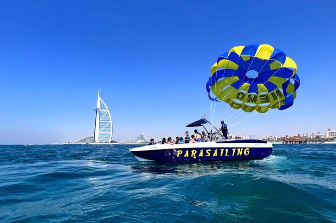 Parasailing in Dubai - Burj Al Arab View - Meeting at Nemo WaterSports near Jumeira