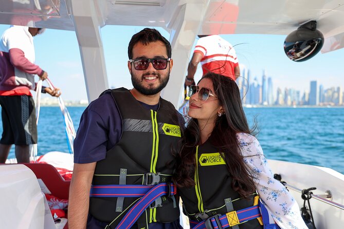 Parasailing in Dubai with Palm Jumeirah and JBR Beach views - Is $94.90 a fair price?