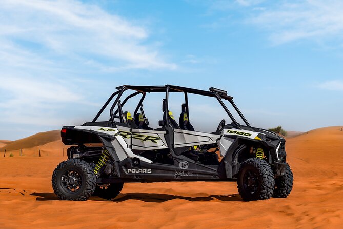 Polaris 1000CC 4Seater Buggy Rental in an open Desert Safari - Safety, comfort, and what to bring