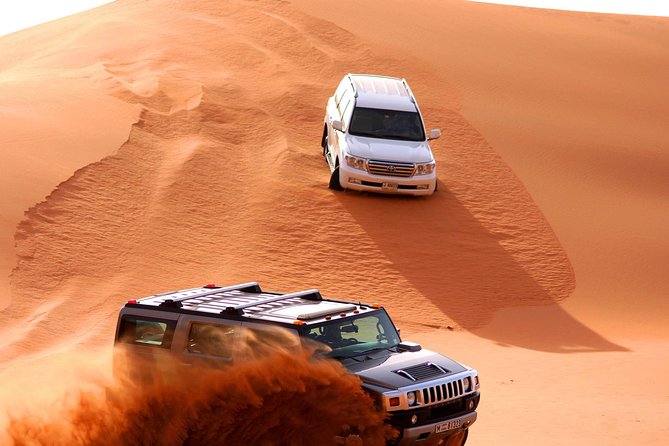 Premium Desert Safari Dubai: Desert Camping & Dune Bashing - Tanoura, Belly Dance, and Fire Shows