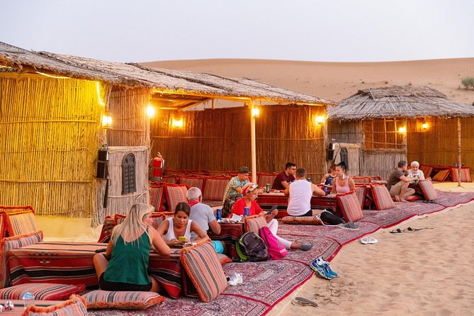 Premium Dubai Desert Safari with BBQ Dinner in the Red Dunes - The camel farm stop: useful context, short riding time