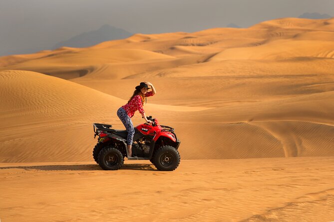 Premium Dubai Red Dunes with quadbike, camel ride and VIP Dinner - Why Lahbab makes a better desert setting