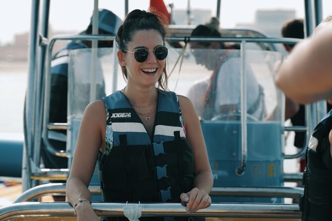 Private 60-min Group Tubing on Speedboat in Dubai - Tubing With the Burj Al Arab Behind You